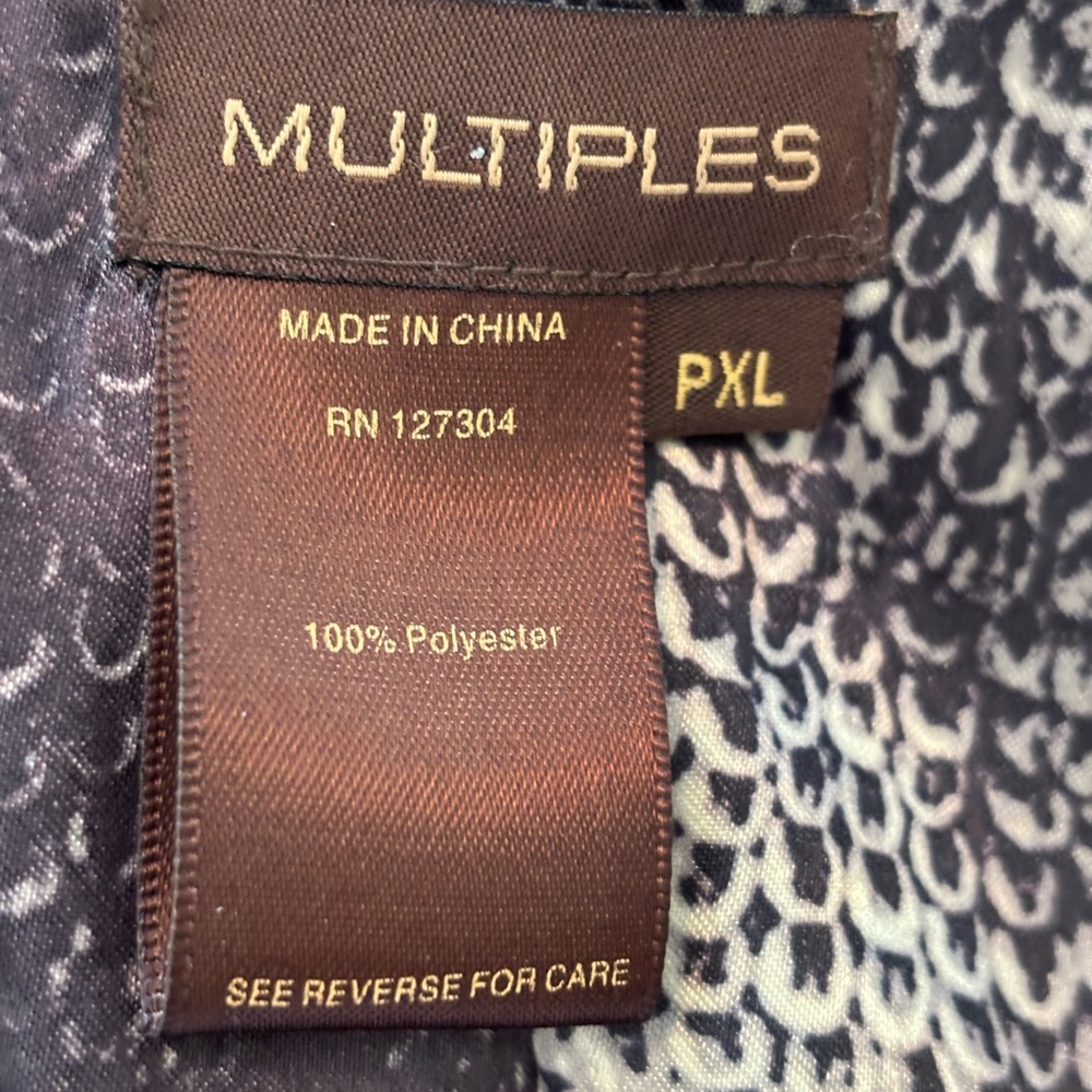 Multiples Crocodile Pattern Brown Vest - image 6